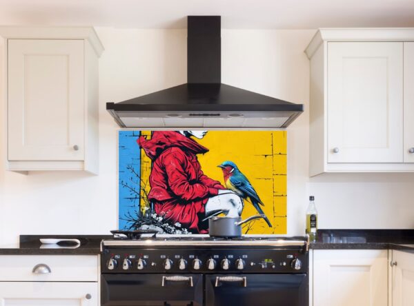 Mural Of A Girl With A Bird On Her Leg - Image 7