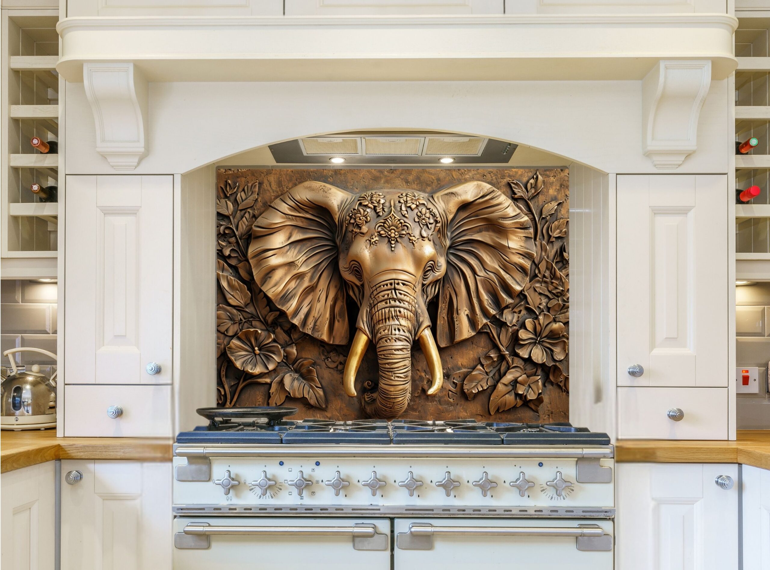 Intricate Relief Sculpture Of An Elephant_s Head Displaying Fine Details - Image 7