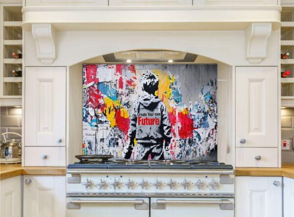 Mural Depicting Boy with Motivational Message in Urban Setting - Image 7