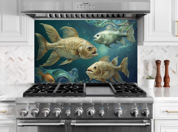 Intricate Fish Swimming In A Surrealistic Underwater Scene - Image 6