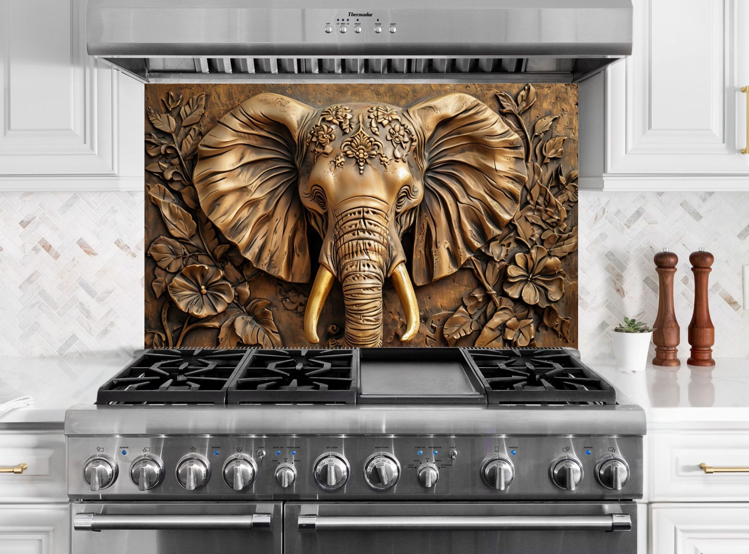 Intricate Relief Sculpture Of An Elephant_s Head Displaying Fine Details - Image 6