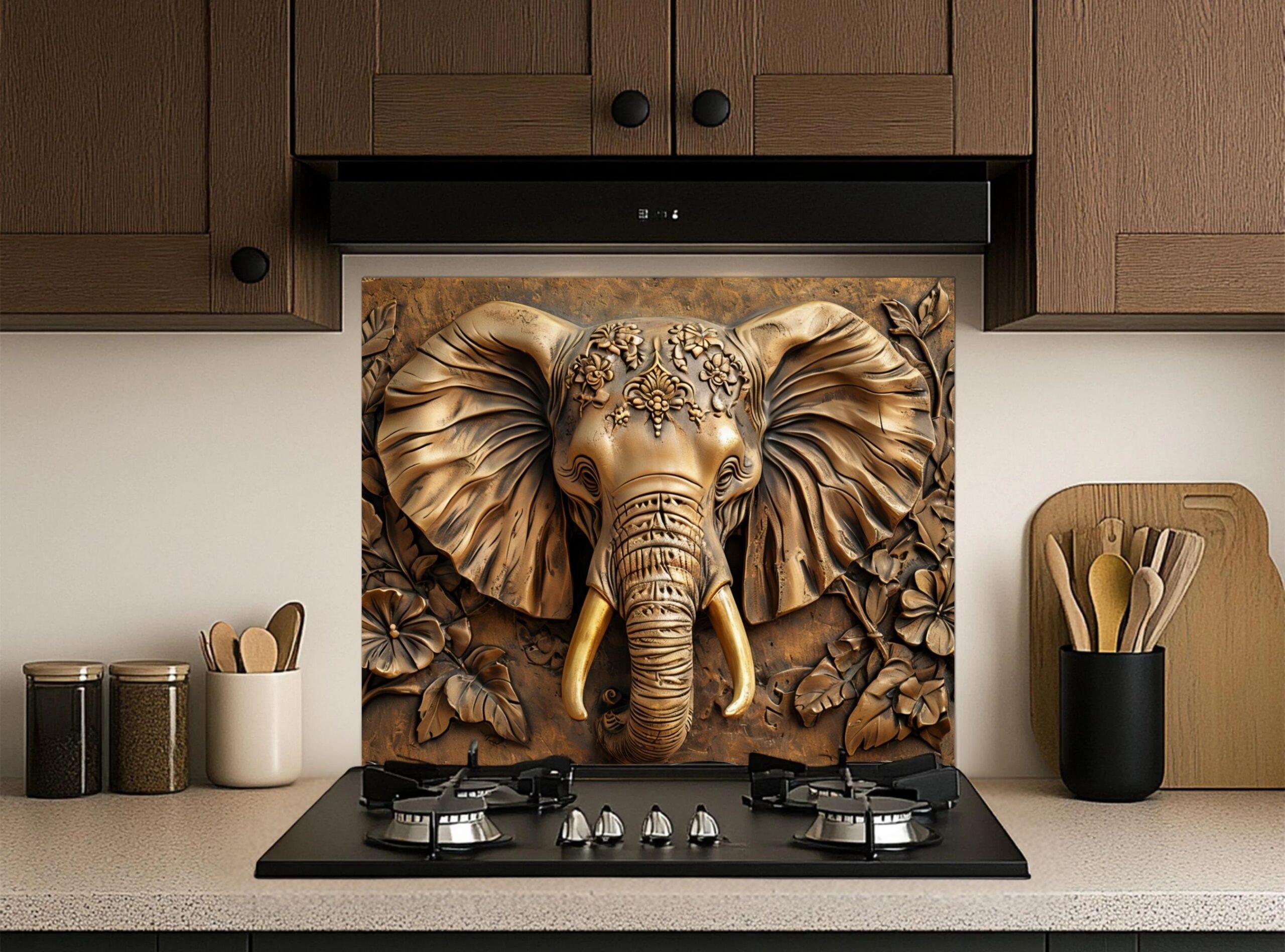 Intricate Relief Sculpture Of An Elephant_s Head Displaying Fine Details - Image 5