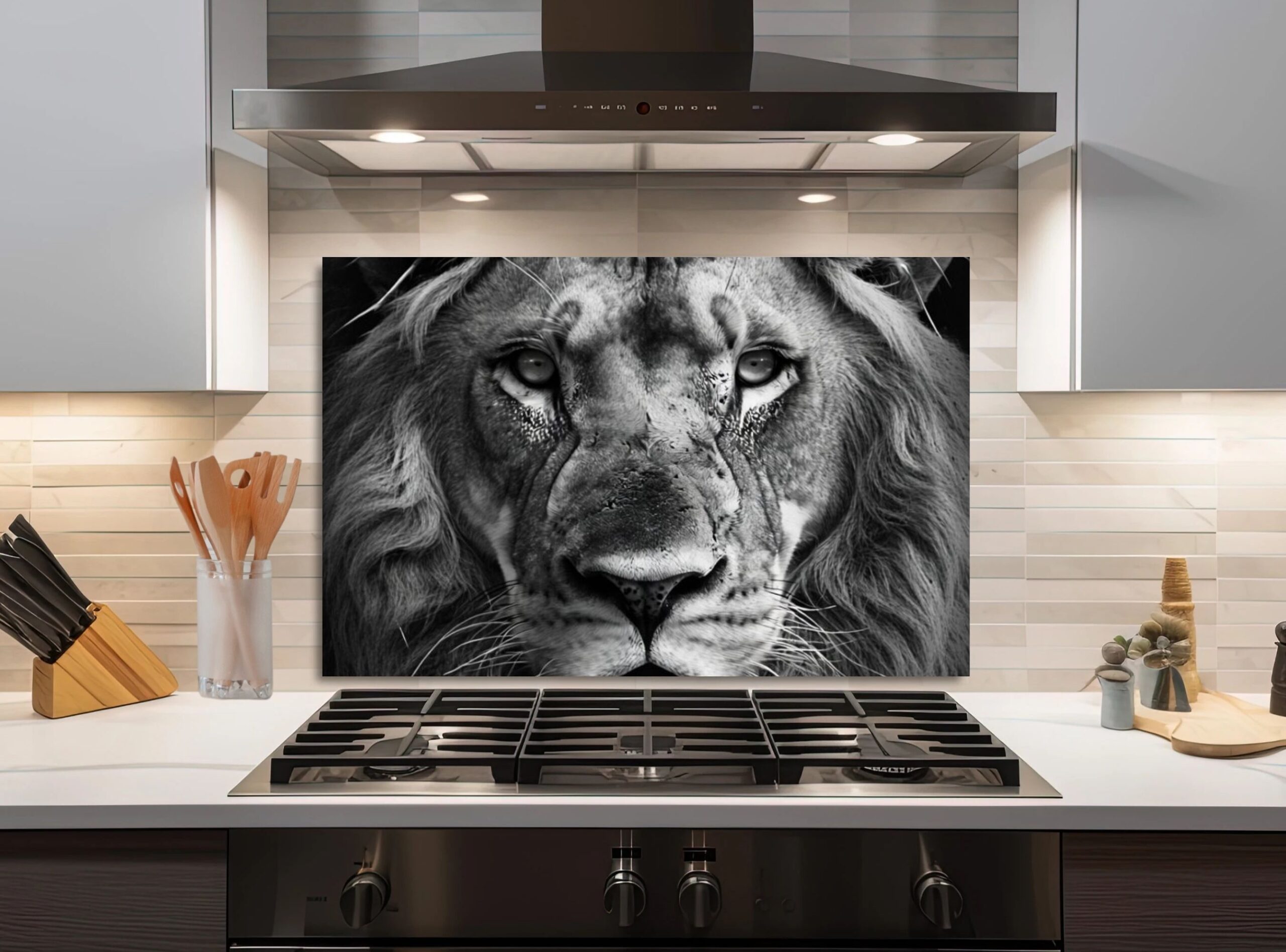 Intense Close-Up Of A Lion_s Face With Dramatic Thorns - Image 4