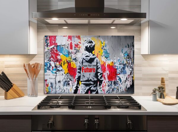 Mural Depicting Boy with Motivational Message in Urban Setting - Image 4