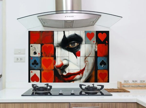 Surreal Close-Up Of A Clown Face With Playing Cards - Image 7