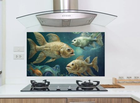 Intricate Fish Swimming In A Surrealistic Underwater Scene