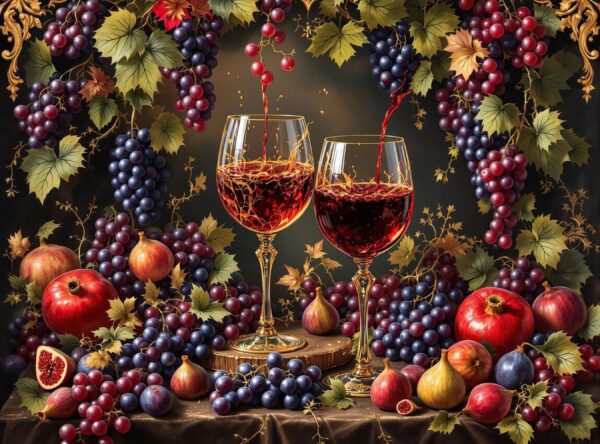 Baroque Harvest: A Celebration of Wine and Autumn Fruits - Image 11
