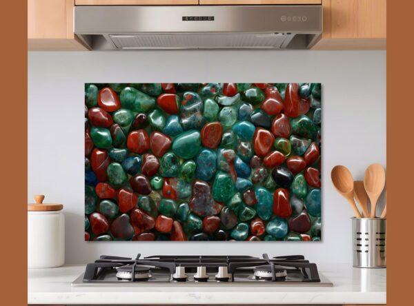 Close-Up Of Polished Multicolored Stones With Glossy Finish - Image 10