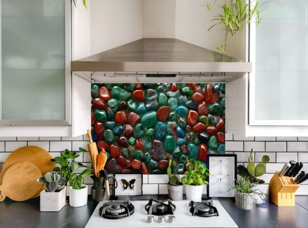 Close-Up Of Polished Multicolored Stones With Glossy Finish - Image 9