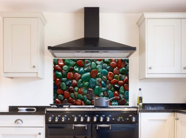 Close-Up Of Polished Multicolored Stones With Glossy Finish - Image 8