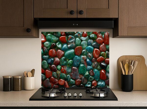 Close-Up Of Polished Multicolored Stones With Glossy Finish - Image 5